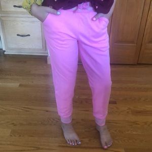 Pink joggers. Kids size 7-8yrs.